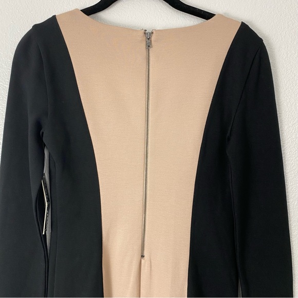 Alice And Olivia Employed Amena Colorblock Tan Dress - Picture 4 of 12